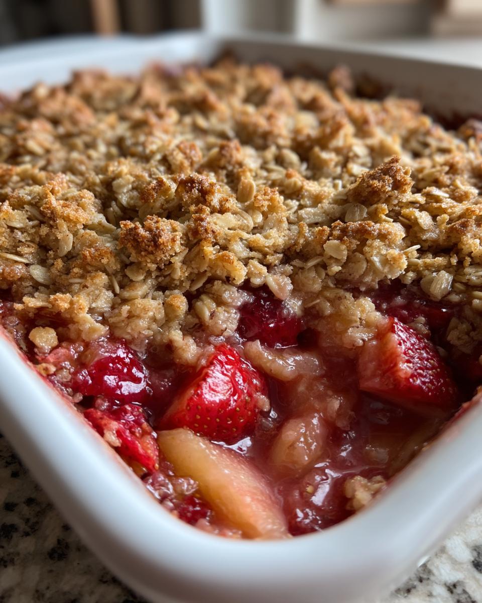 Healthy Strawberry Rhubarb Crisp - detail 1
