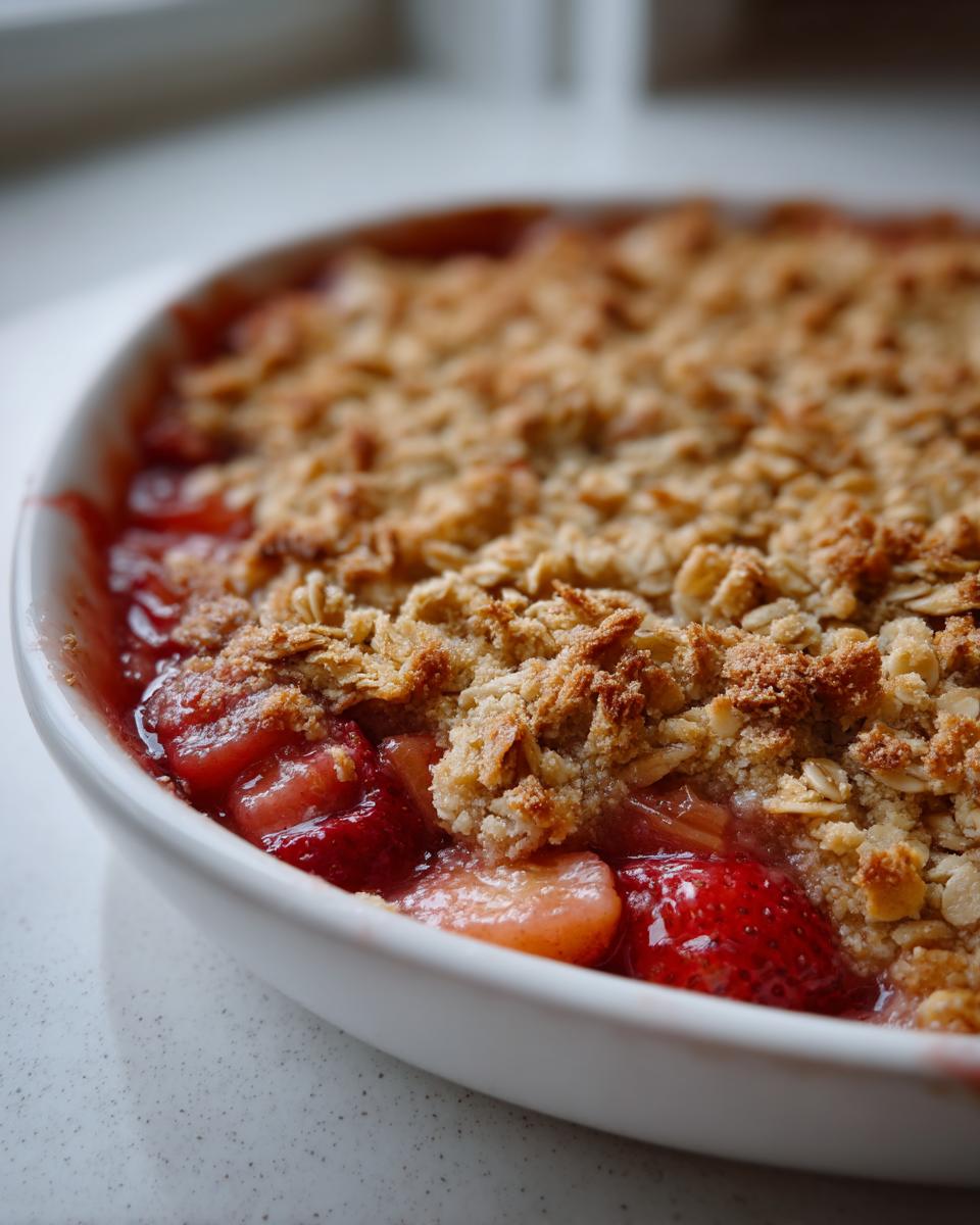 Healthy Strawberry Rhubarb Crisp - detail 2