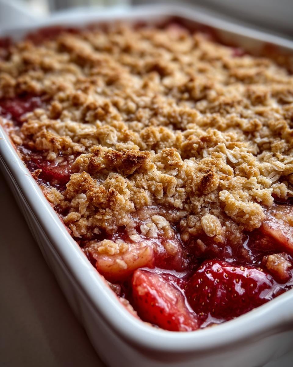 Healthy Strawberry Rhubarb Crisp - detail 3