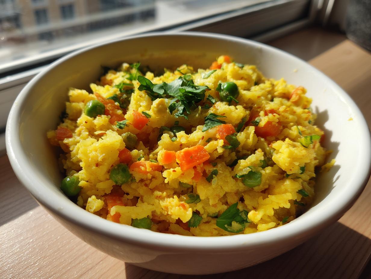 Hearty Vegetable Poha Recipe Ready in 30 Minutes
