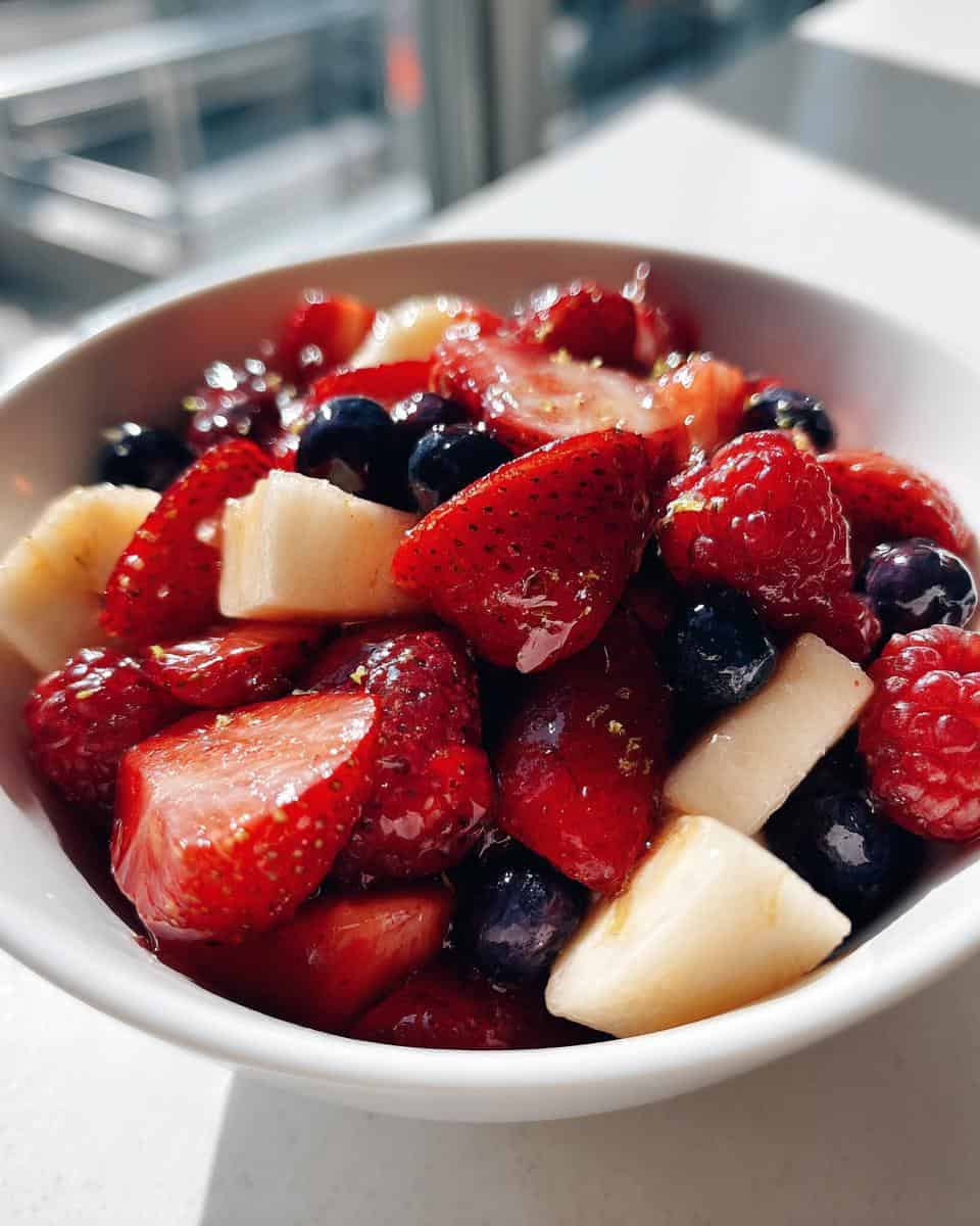 Berry Breakfast Fruit Salad with Honey Lime Dressing - detail 1