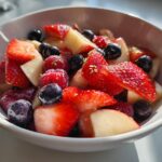 Berry Breakfast Fruit Salad with Honey Lime Dressing