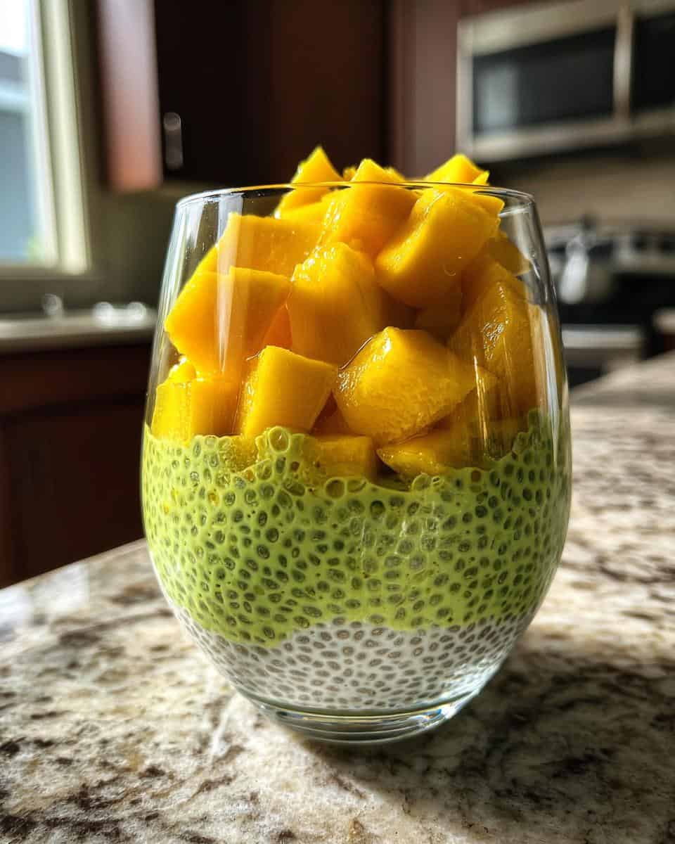 Mango Matcha Chia Pudding - detail 1