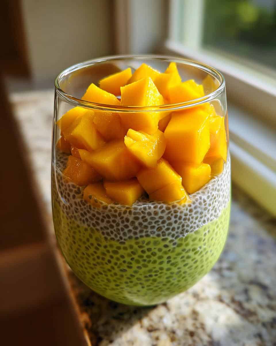 Mango Matcha Chia Pudding - detail 2