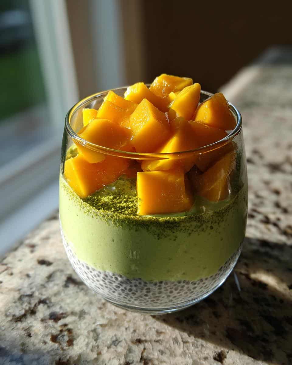Mango Matcha Chia Pudding - detail 3