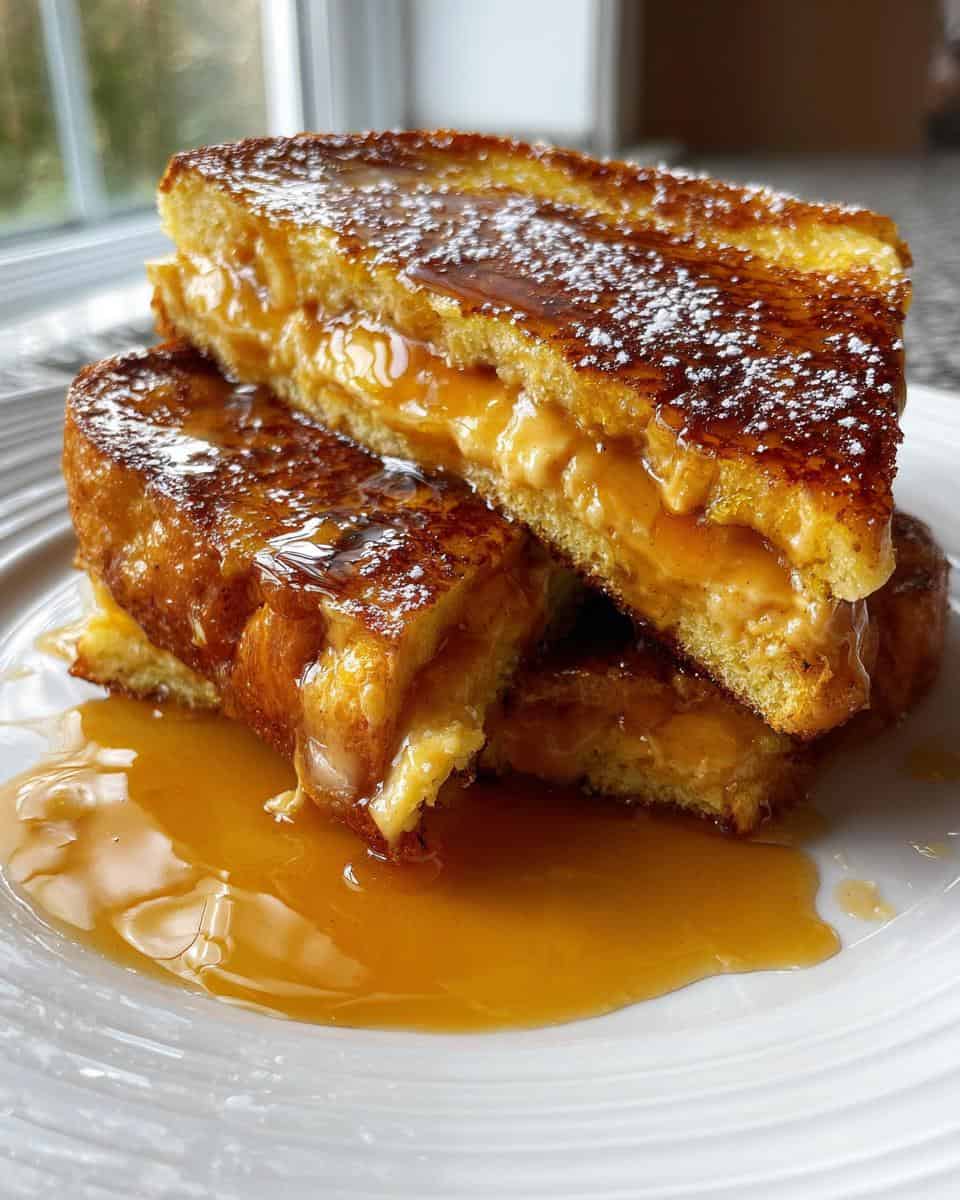 Peanut butter-stuffed French toast - detail 1