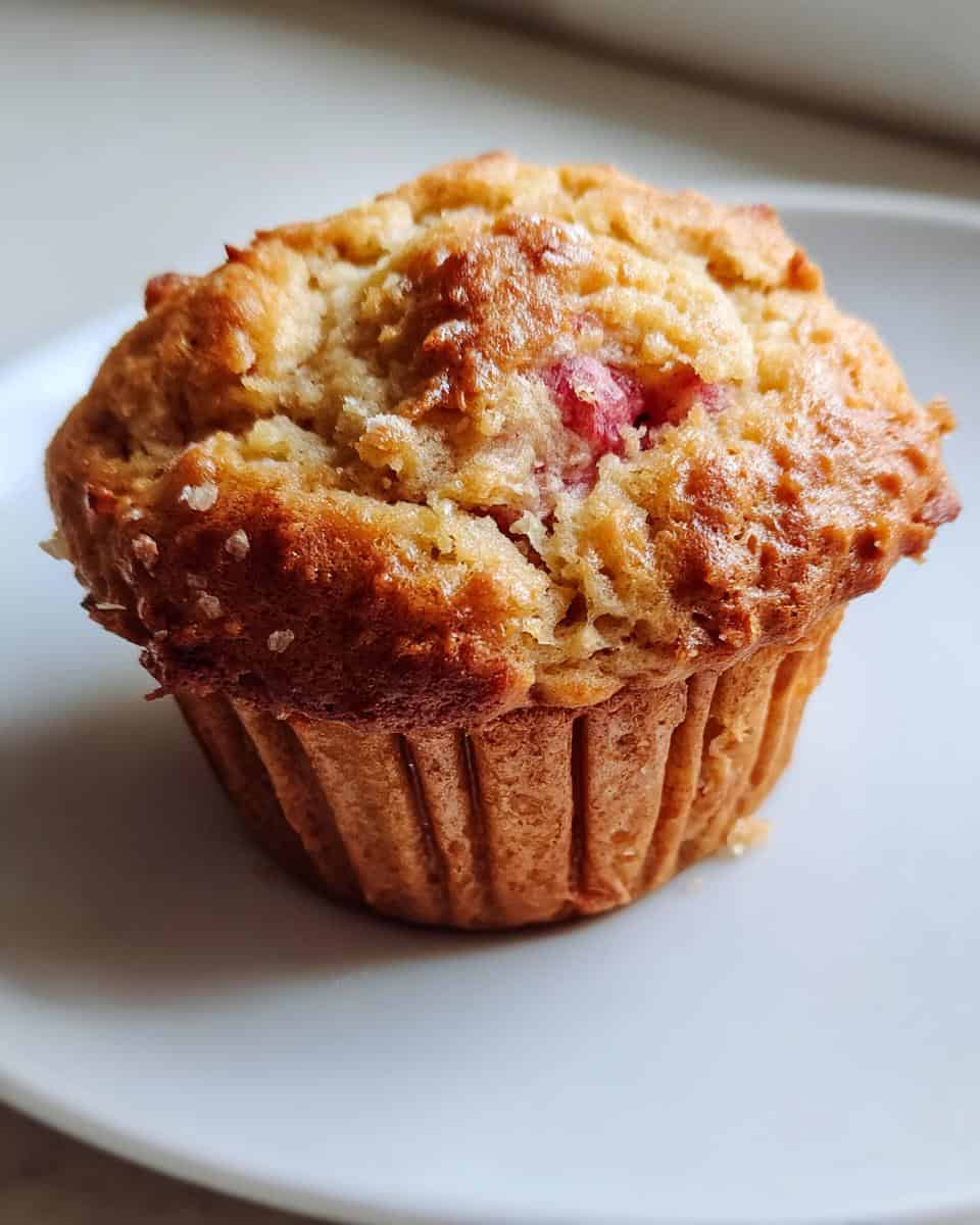 Rhubarb Muffins with Greek Yogurt - detail 1