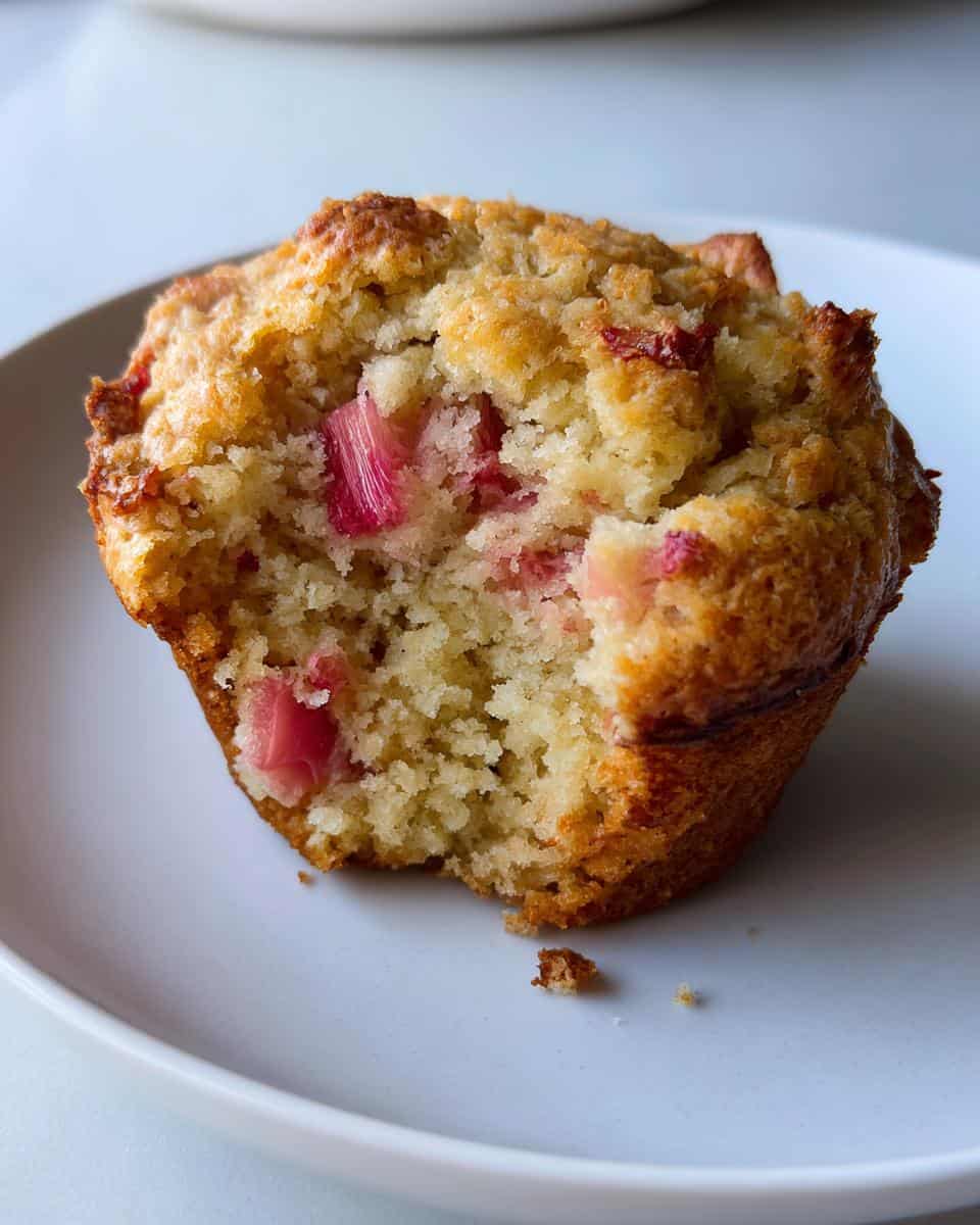 Rhubarb Muffins with Greek Yogurt - detail 2