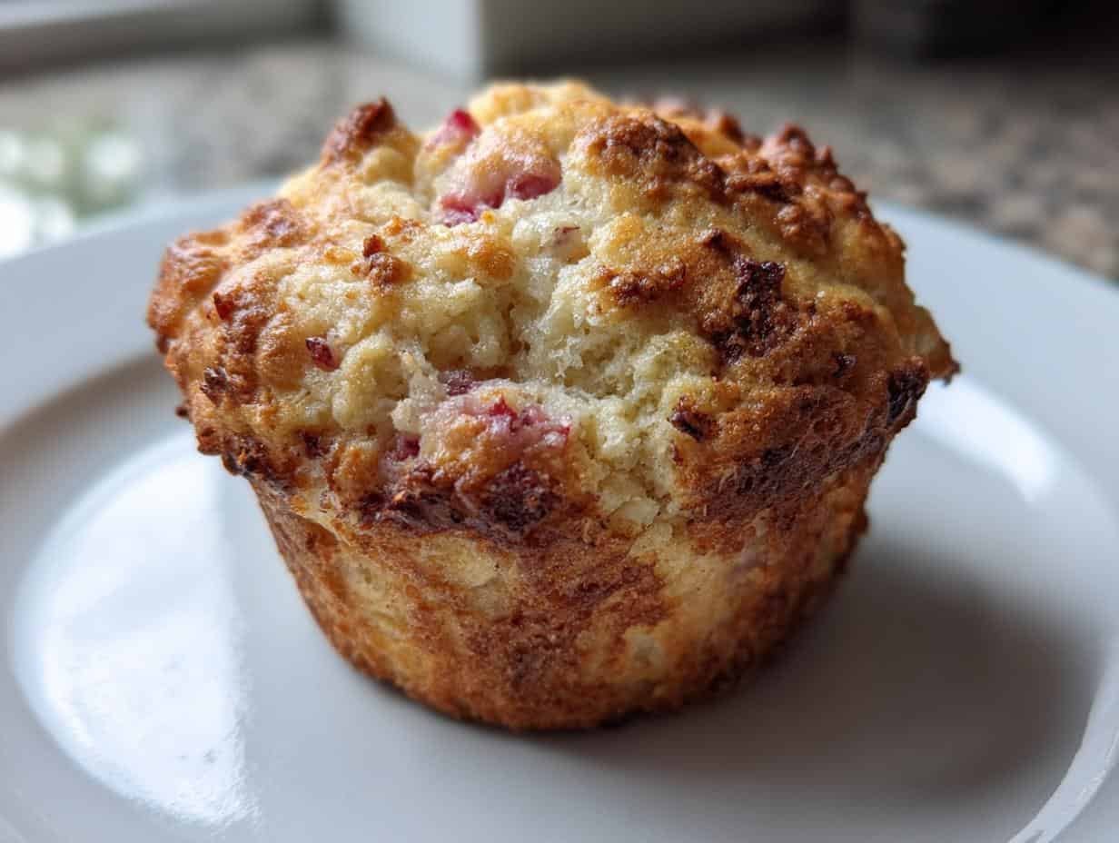 Rhubarb Muffins with Greek Yogurt
