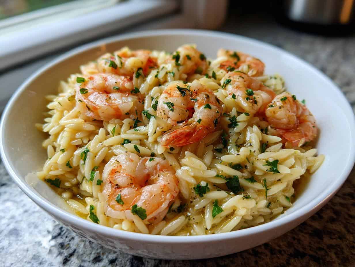 Flavorful 25-Minute Shrimp Orzo Recipe That Dazzles