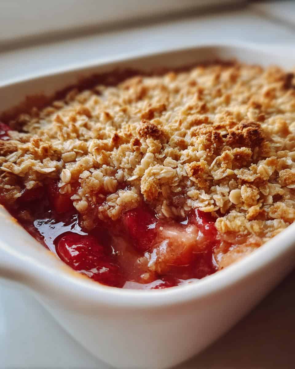 Strawberry Rhubarb Crisp - detail 1