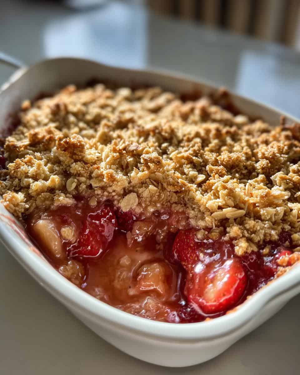 Strawberry Rhubarb Crisp - detail 2