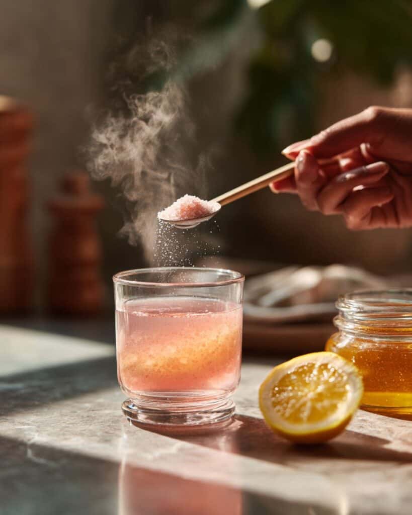 Making Japanese pink salt recipe step by step