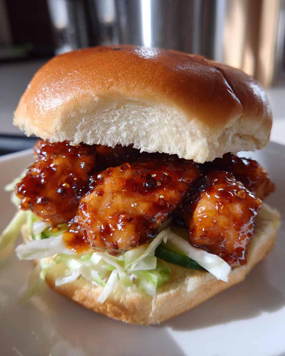 hot honey chicken sliders - detail 2