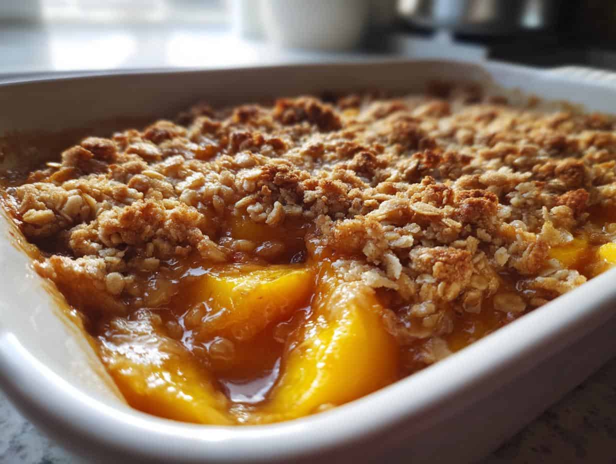 Irresistible Peach Crisp Recipe with Fresh Peaches in 6 Steps