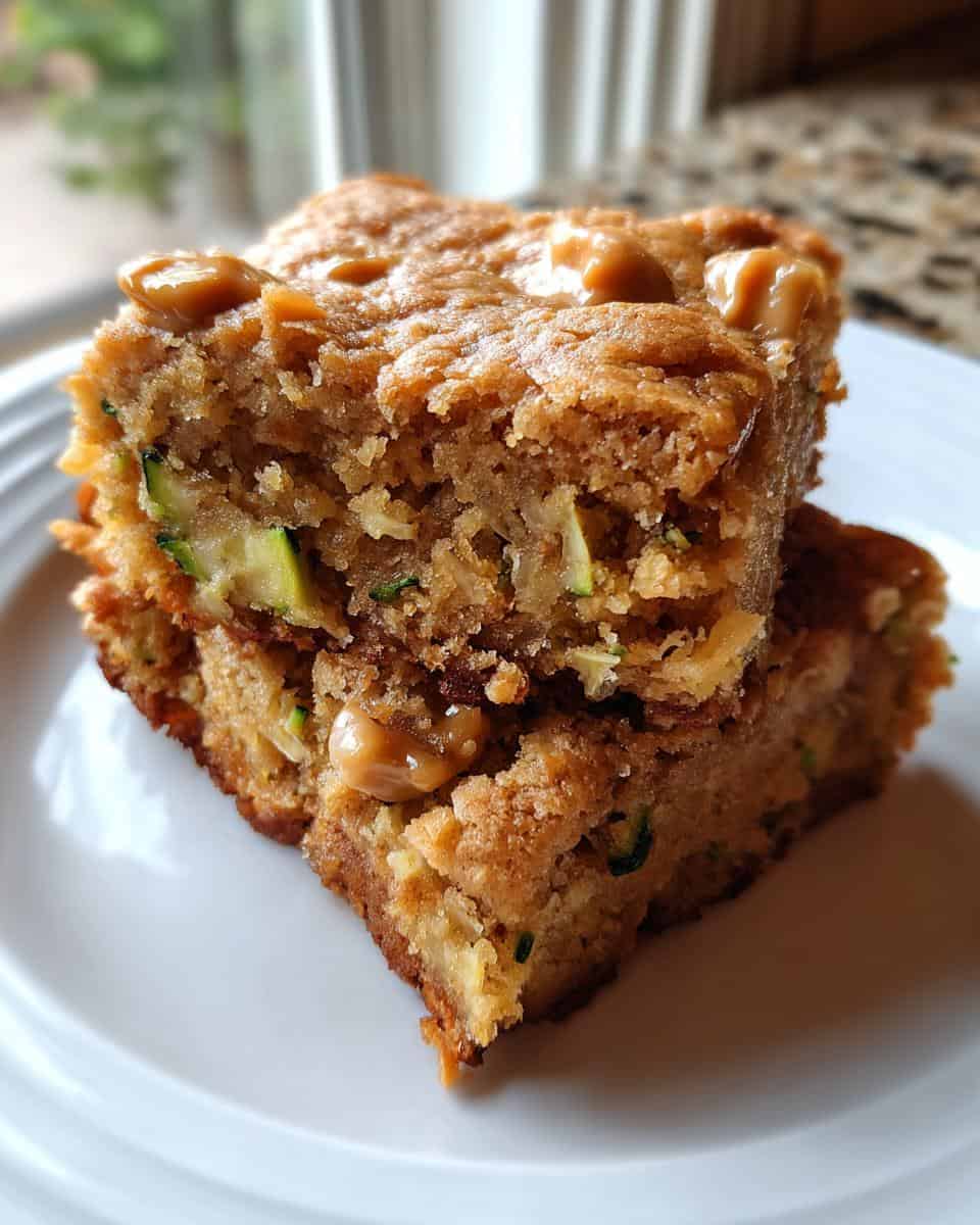 Chewy Butterscotch Zucchini Blondies - detail 1