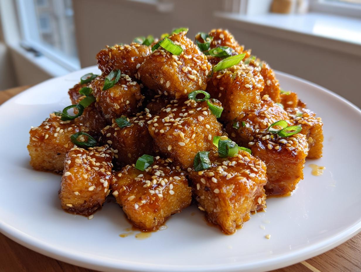 Devour Amazing Crispy Honey Garlic Tofu in 35 Min