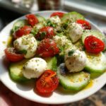 Easy Cucumber Caprese Salad