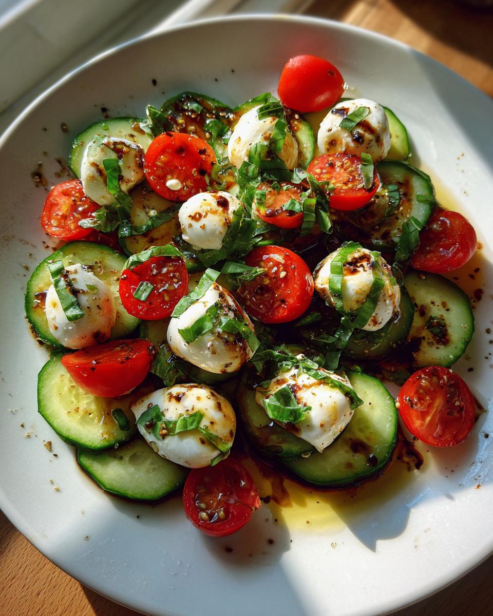 Easy Cucumber Caprese Salad - detail 3