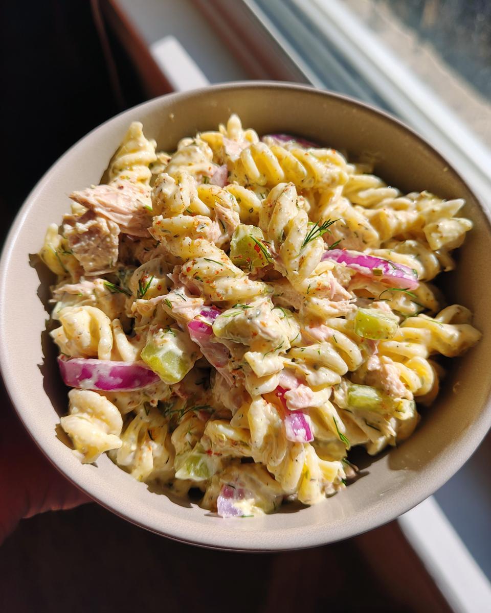 Fast Dill Pickle Tuna Pasta Salad - detail 2