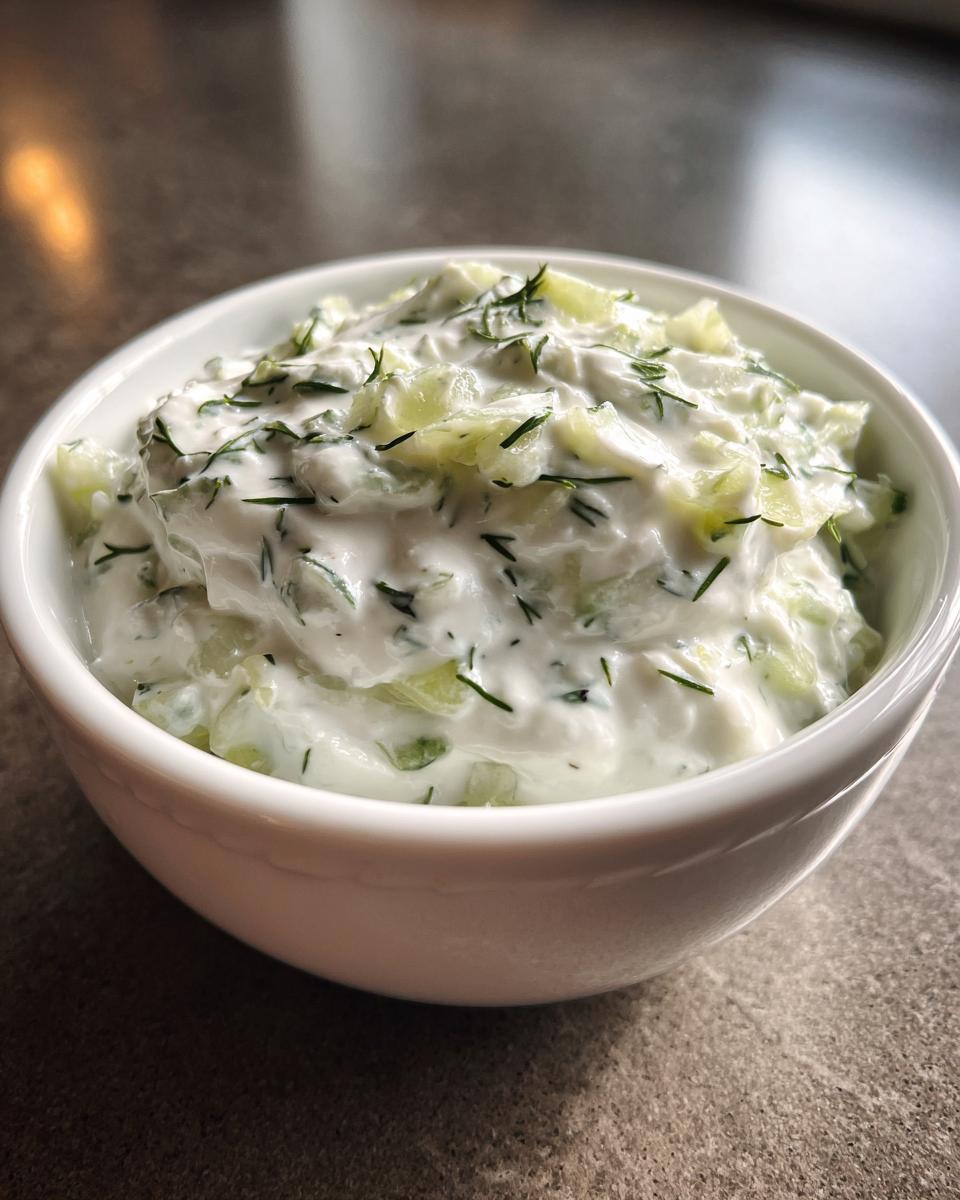Fresh Cucumber Sour Cream Tzatziki Sauce - detail 1