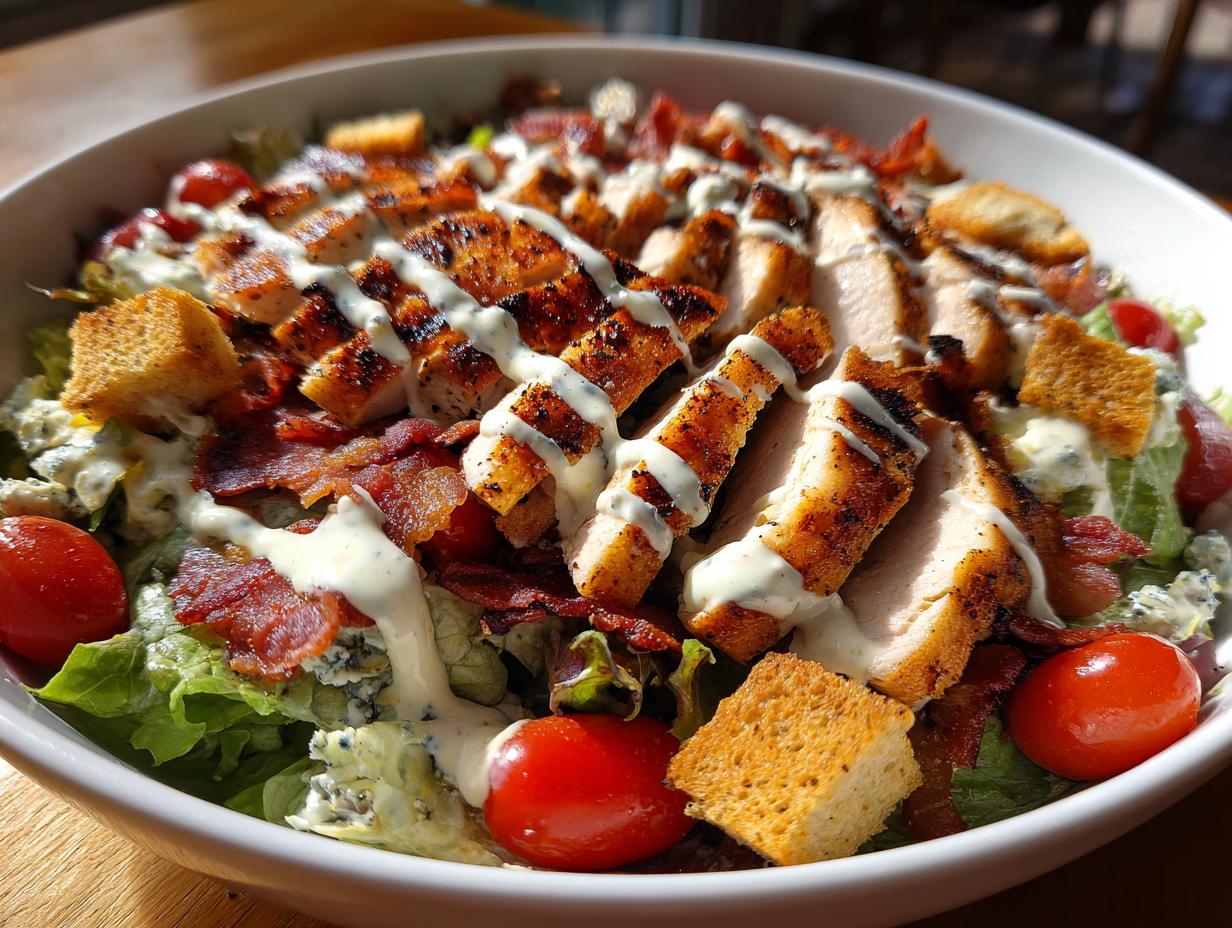 Disgustingly Good Fresh Lemon Chicken BLT Salad Recipe
