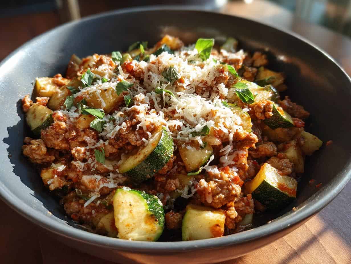 Ground Turkey and Zucchini Skillet