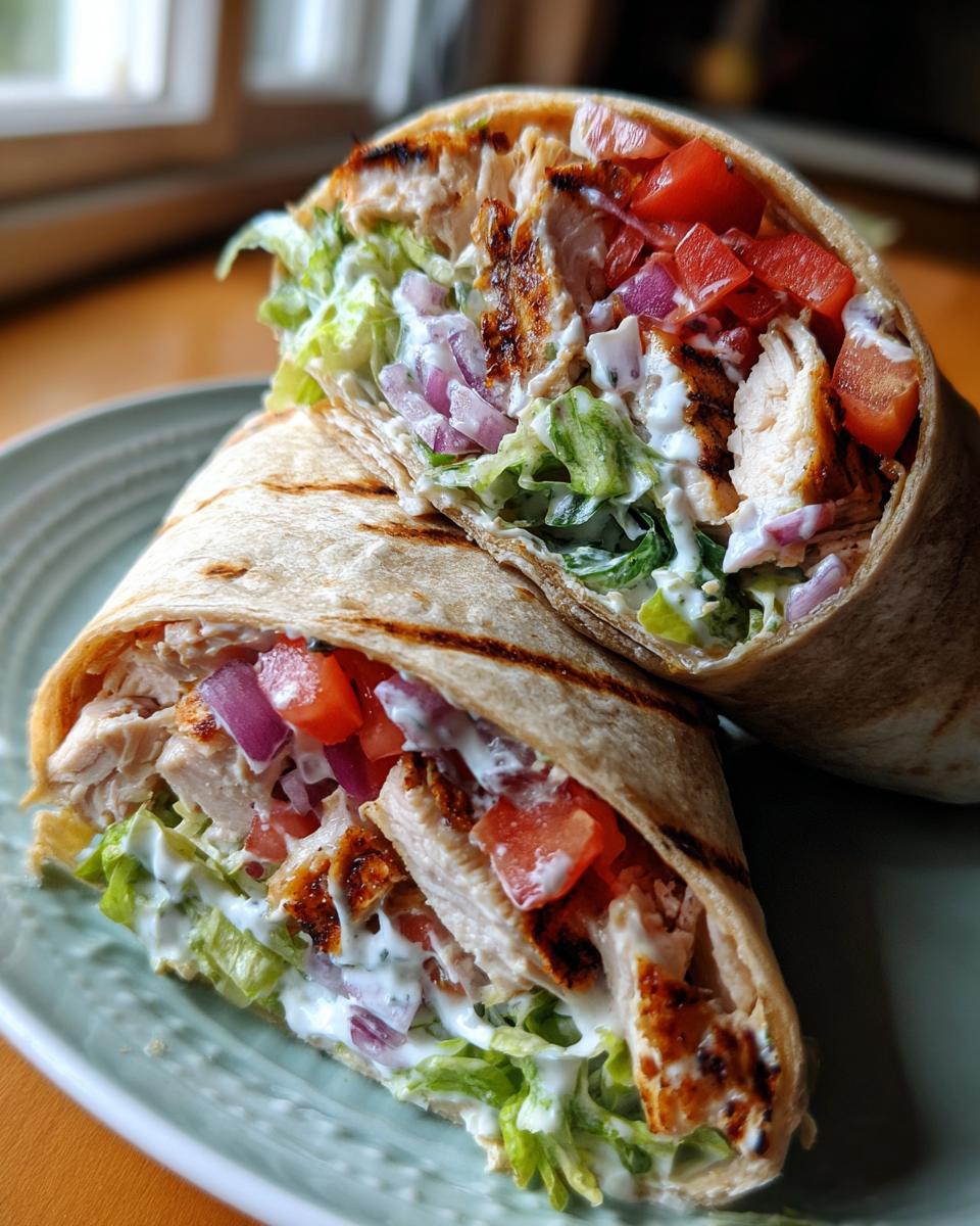 Healthy Grilled Chicken Ranch Wraps - detail 1
