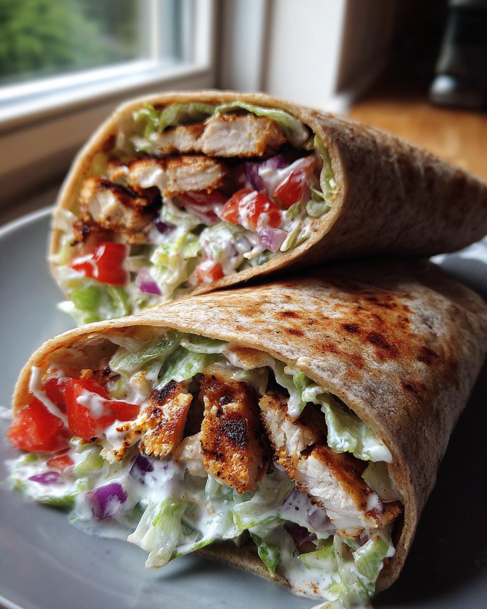 Healthy Grilled Chicken Ranch Wraps - detail 2