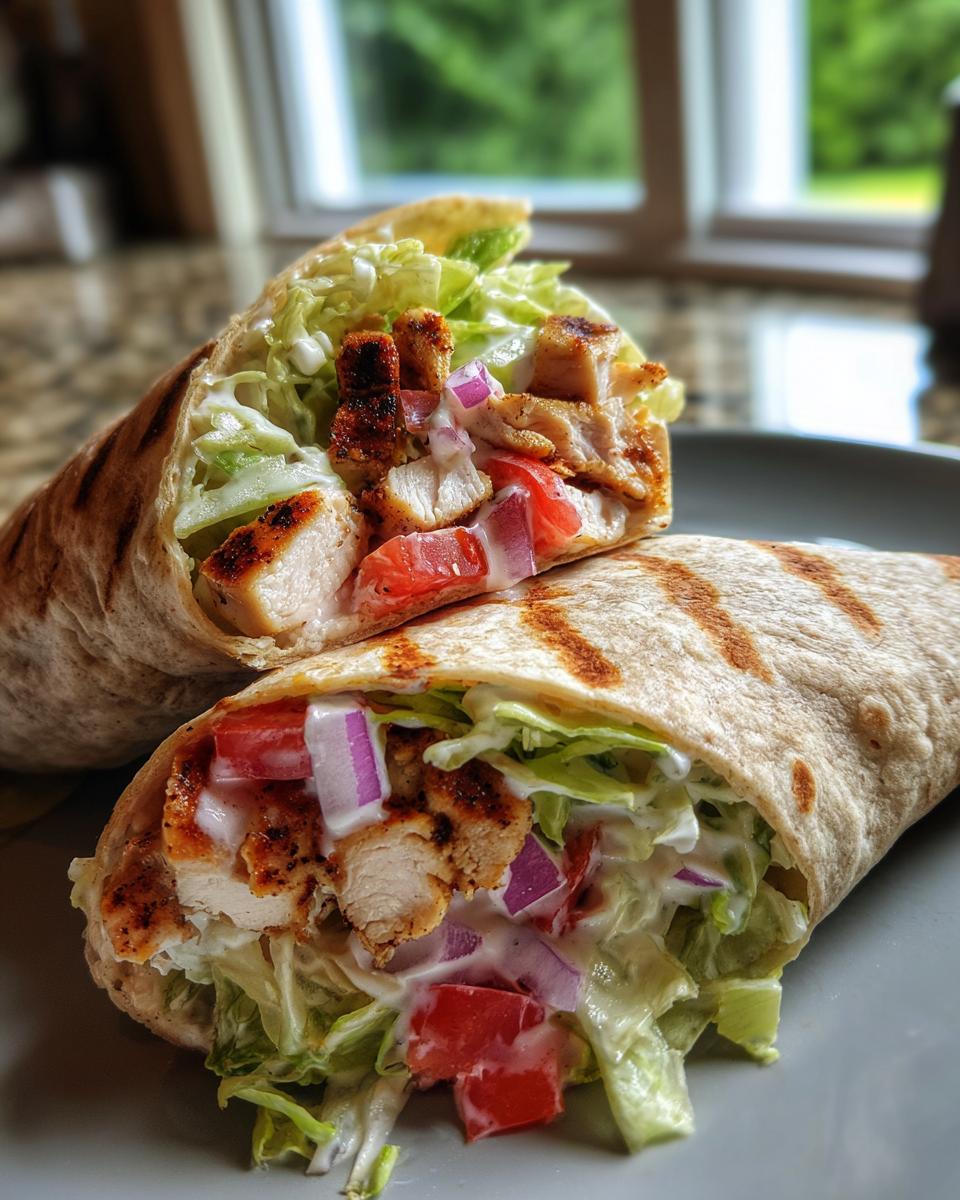 Healthy Grilled Chicken Ranch Wraps - detail 3