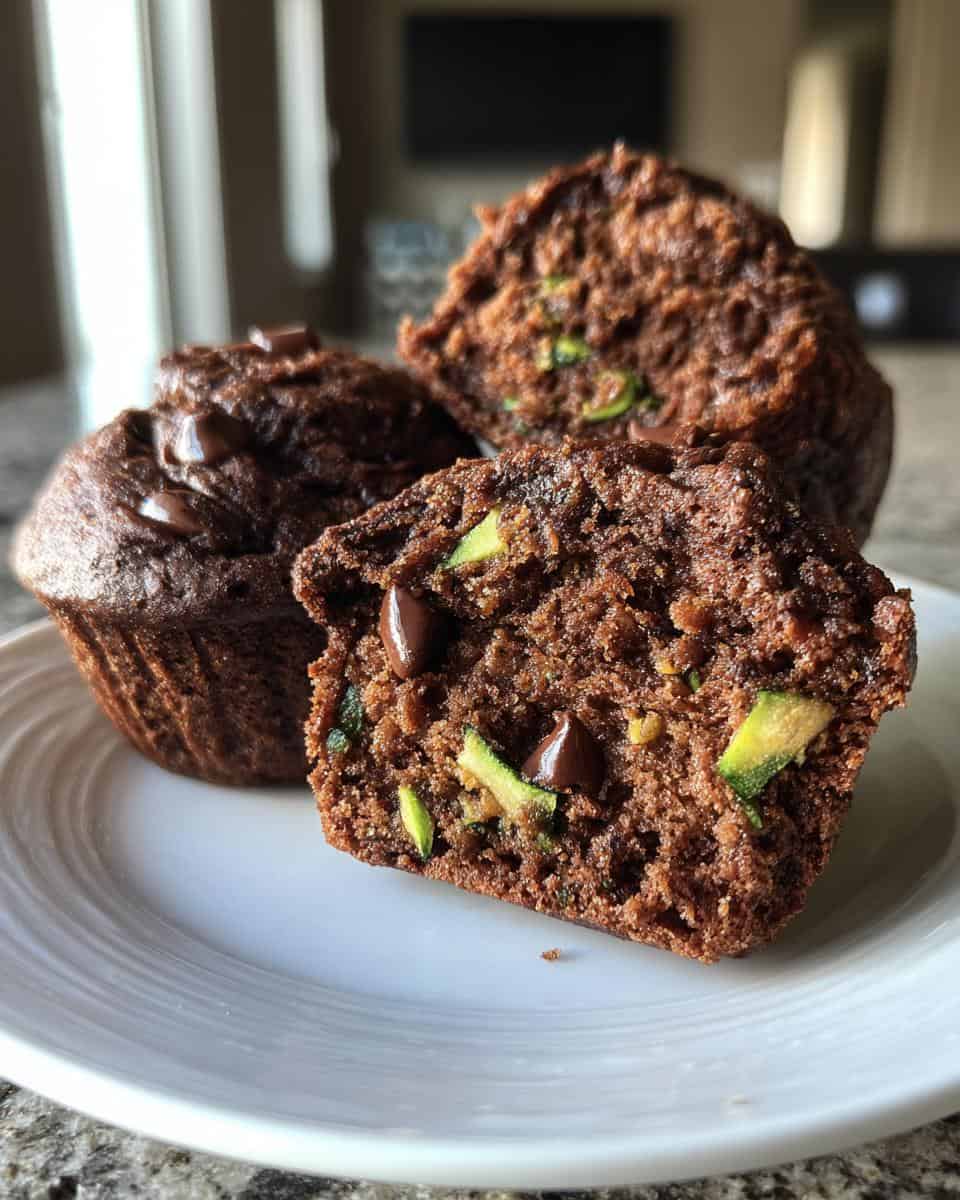 Healthy & Moist Chocolate Zucchini Muffins - detail 3