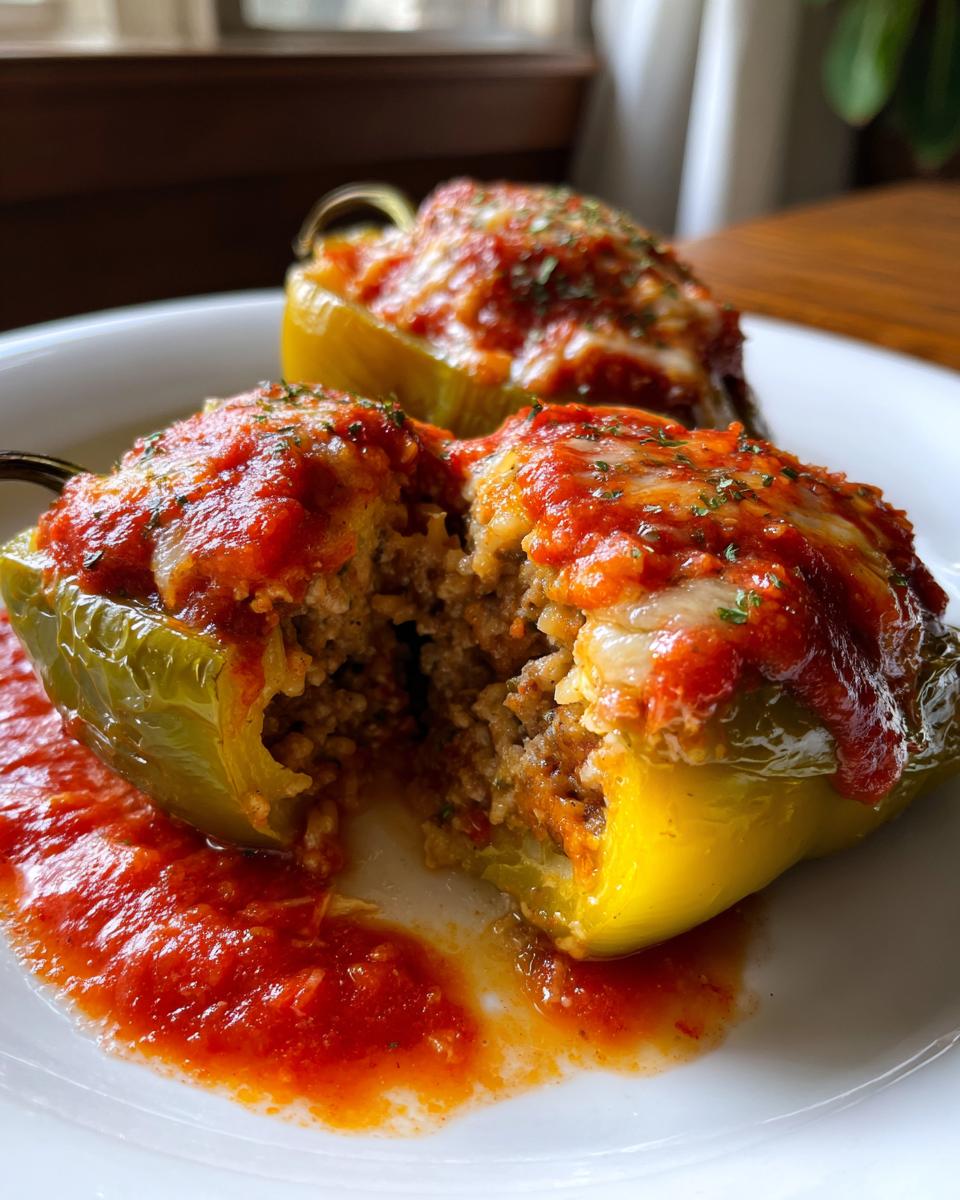 Hearty Italian Sausage Stuffed Banana Peppers - detail 1