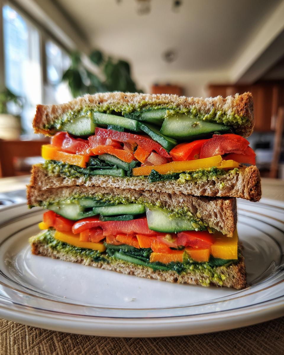 Hearty Pesto Veggie Sandwich - detail 1