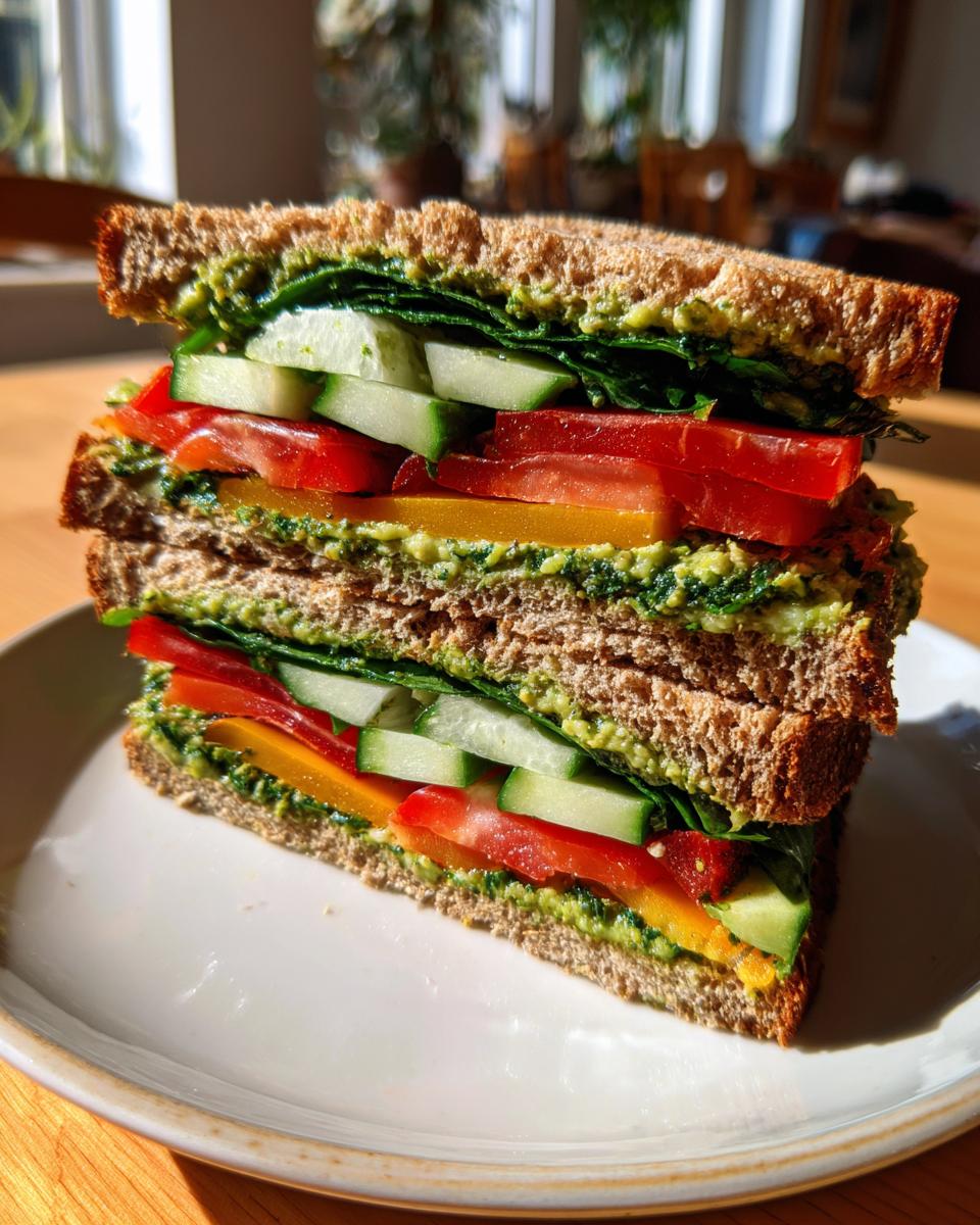 Hearty Pesto Veggie Sandwich - detail 3