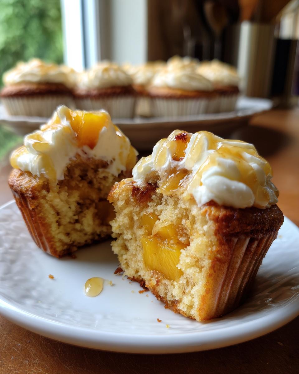 Honey Peach Cream Cheese Cupcakes - detail 1