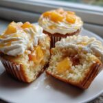 Honey Peach Cream Cheese Cupcakes