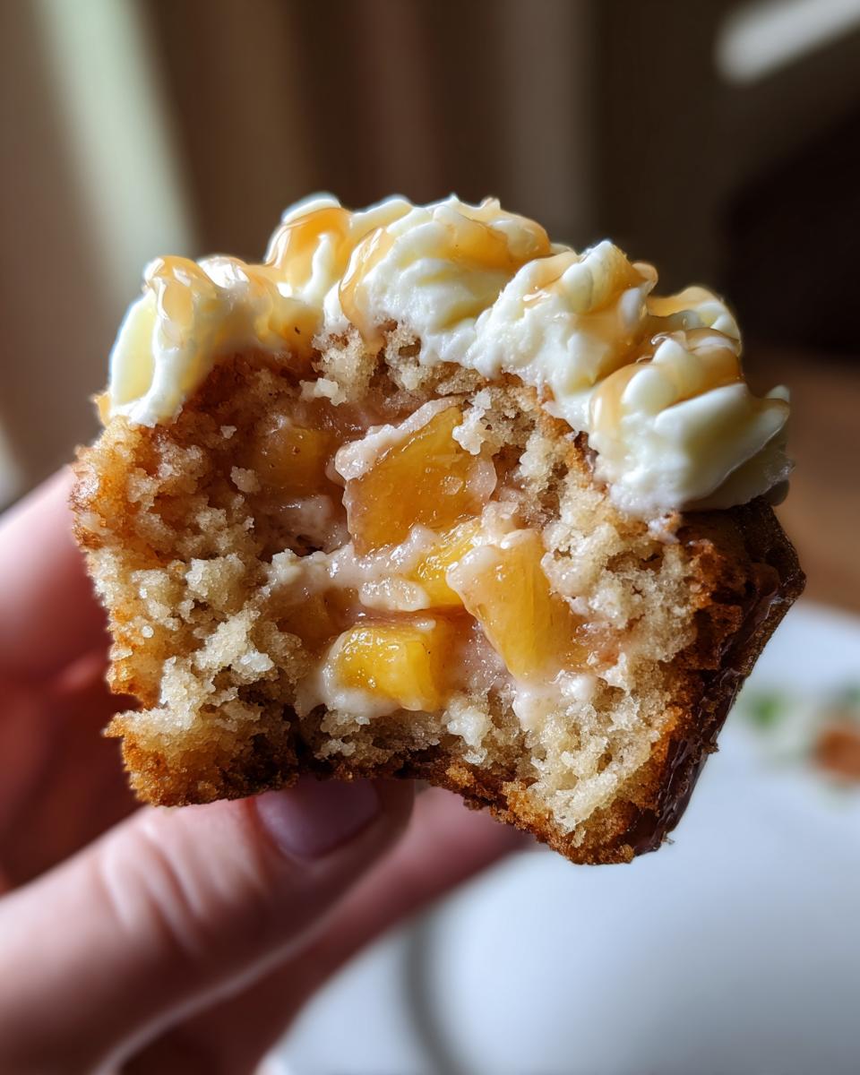 Honey Peach Cream Cheese Cupcakes - detail 2
