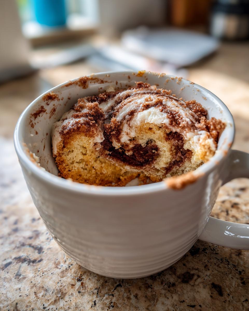 Keto Cinnamon Roll Mug Cake - detail 1