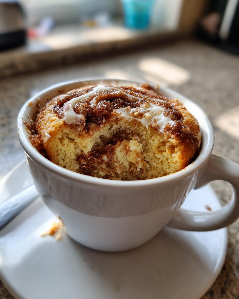 Keto Cinnamon Roll Mug Cake - detail 2