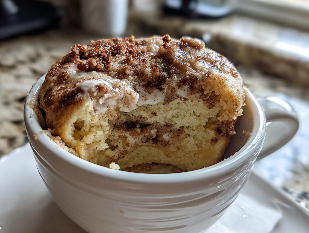 Keto Cinnamon Roll Mug Cake: Devour in 90 Seconds
