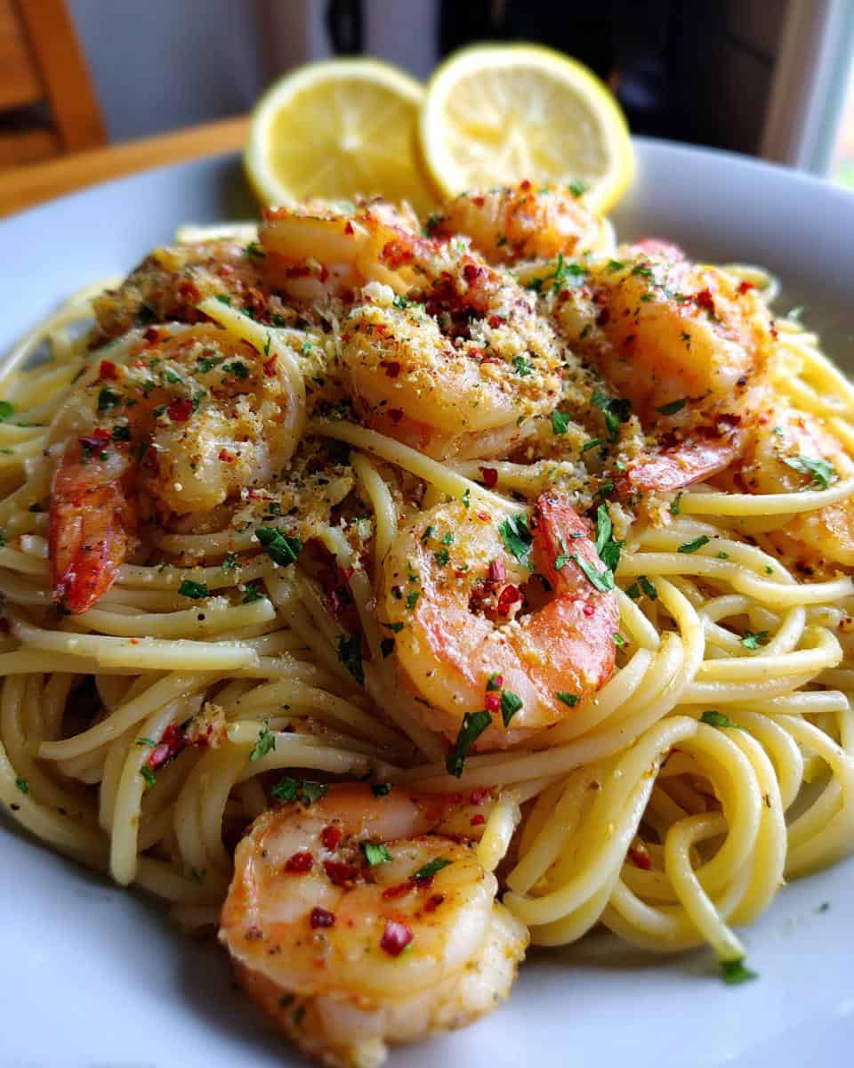 Lemon Garlic Butter Shrimp Pasta - detail 2
