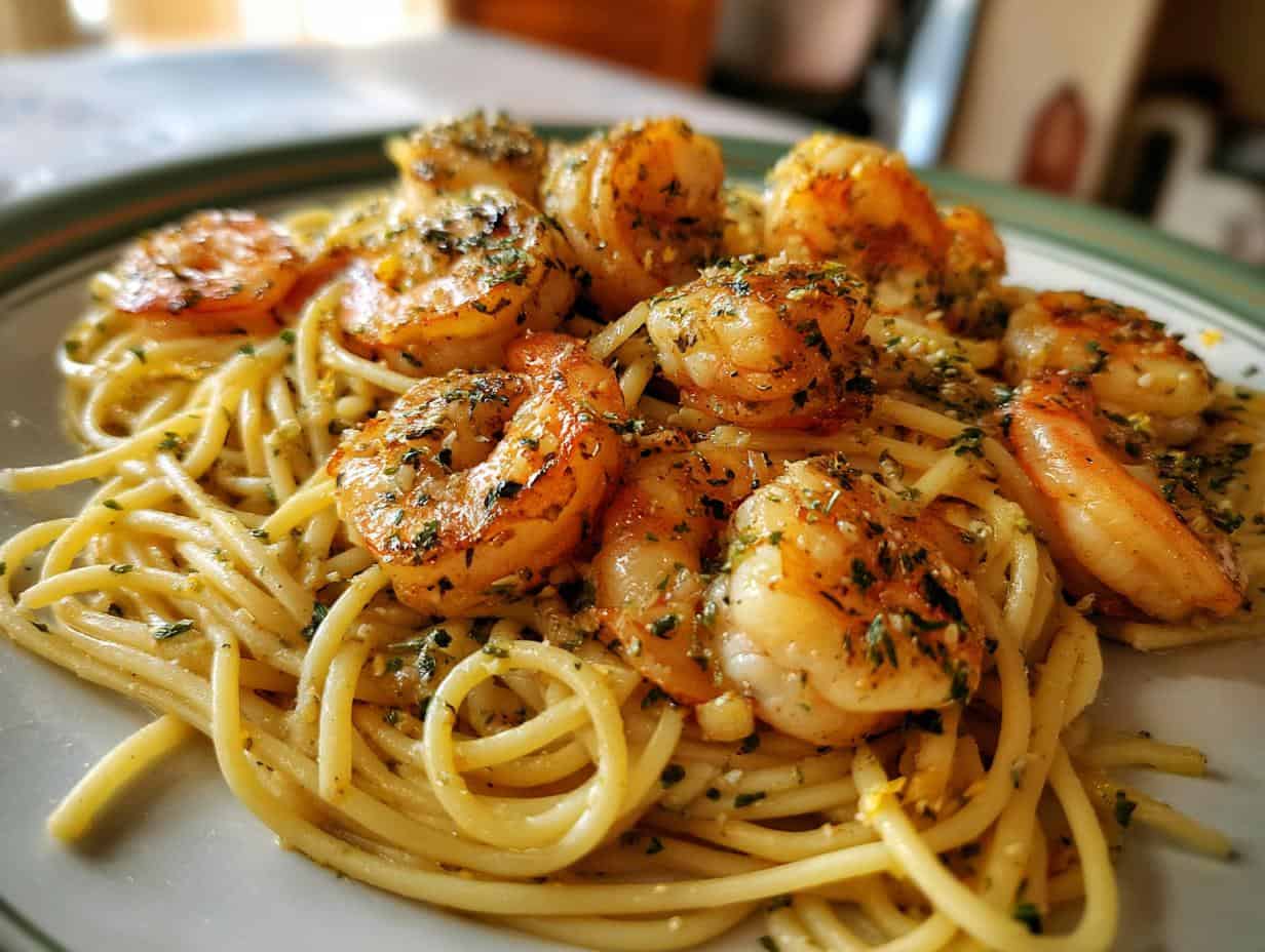 Lemon Garlic Butter Shrimp Pasta