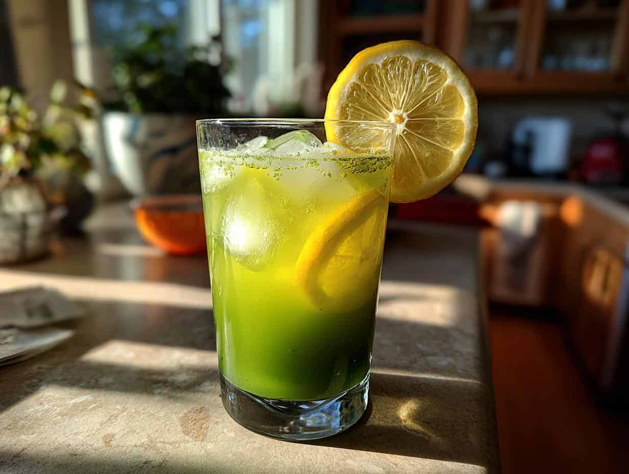 Unbelievably Zesty Matcha Lemonade in Just 5 Minutes