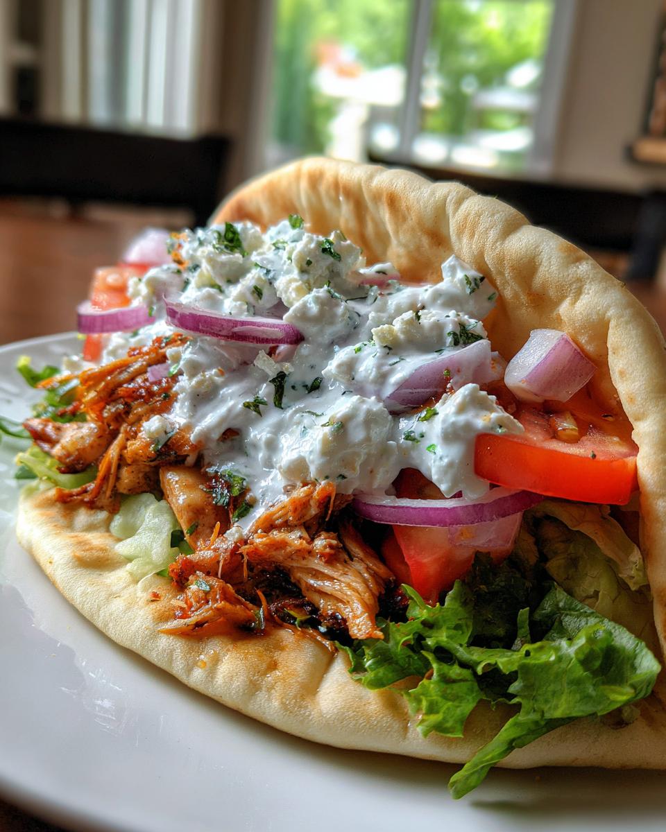 Mediterranean Chicken Gyros with Creamy Feta Tzatziki e - detail 1