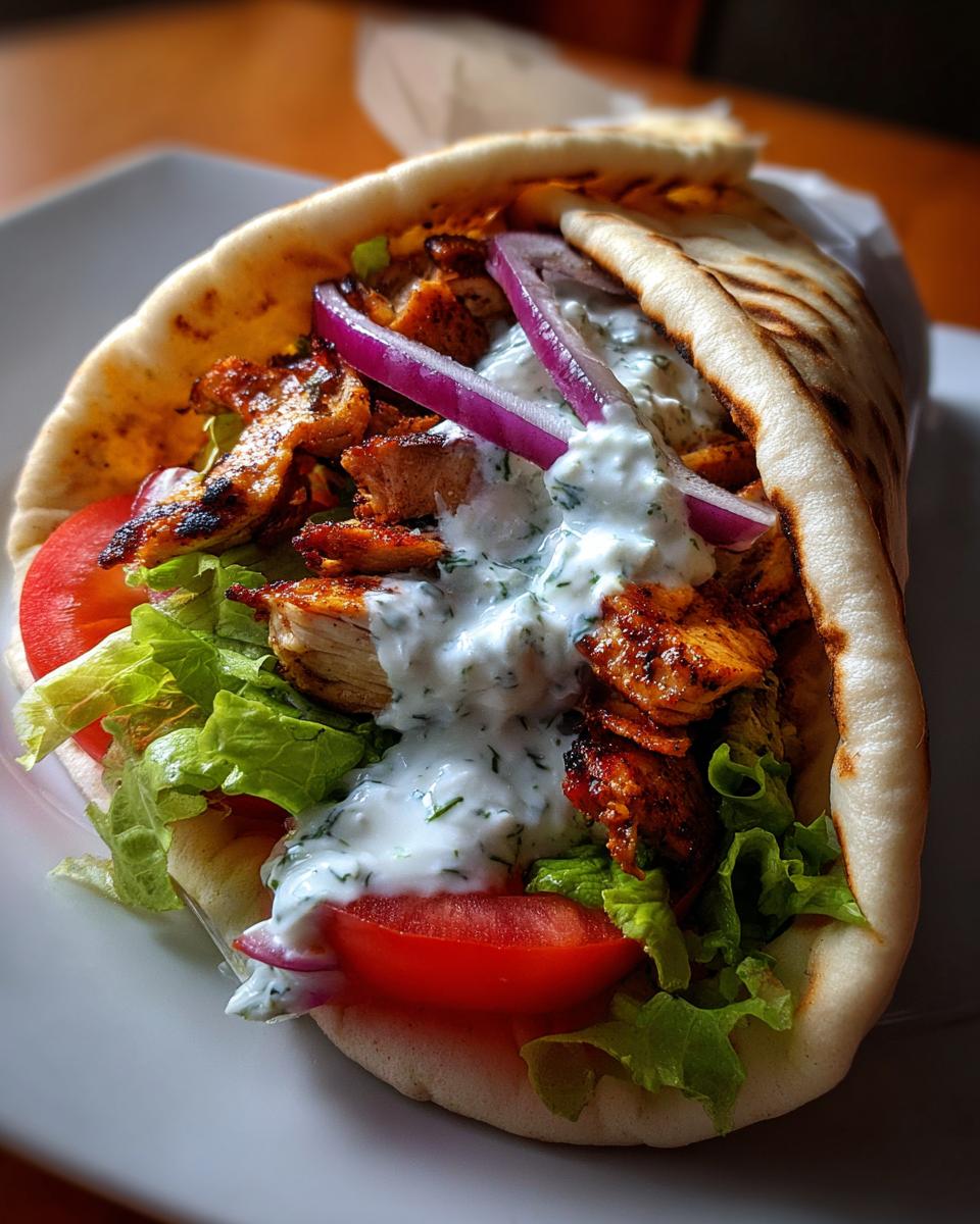 Mediterranean Chicken Gyros with Creamy Feta Tzatziki e - detail 3