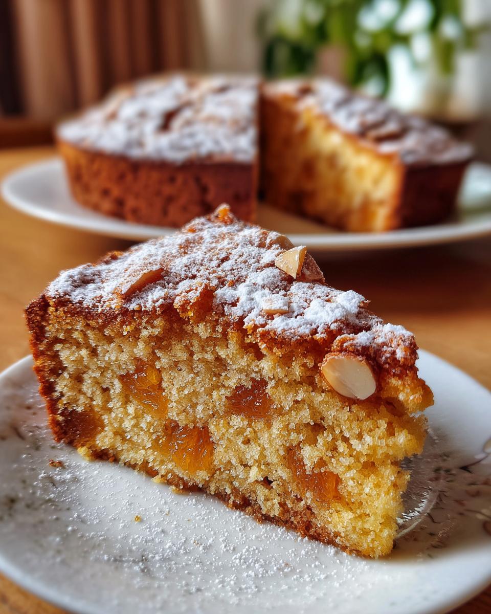Melt-In-Your-Mouth Dried Apricot Almond Cake - detail 1