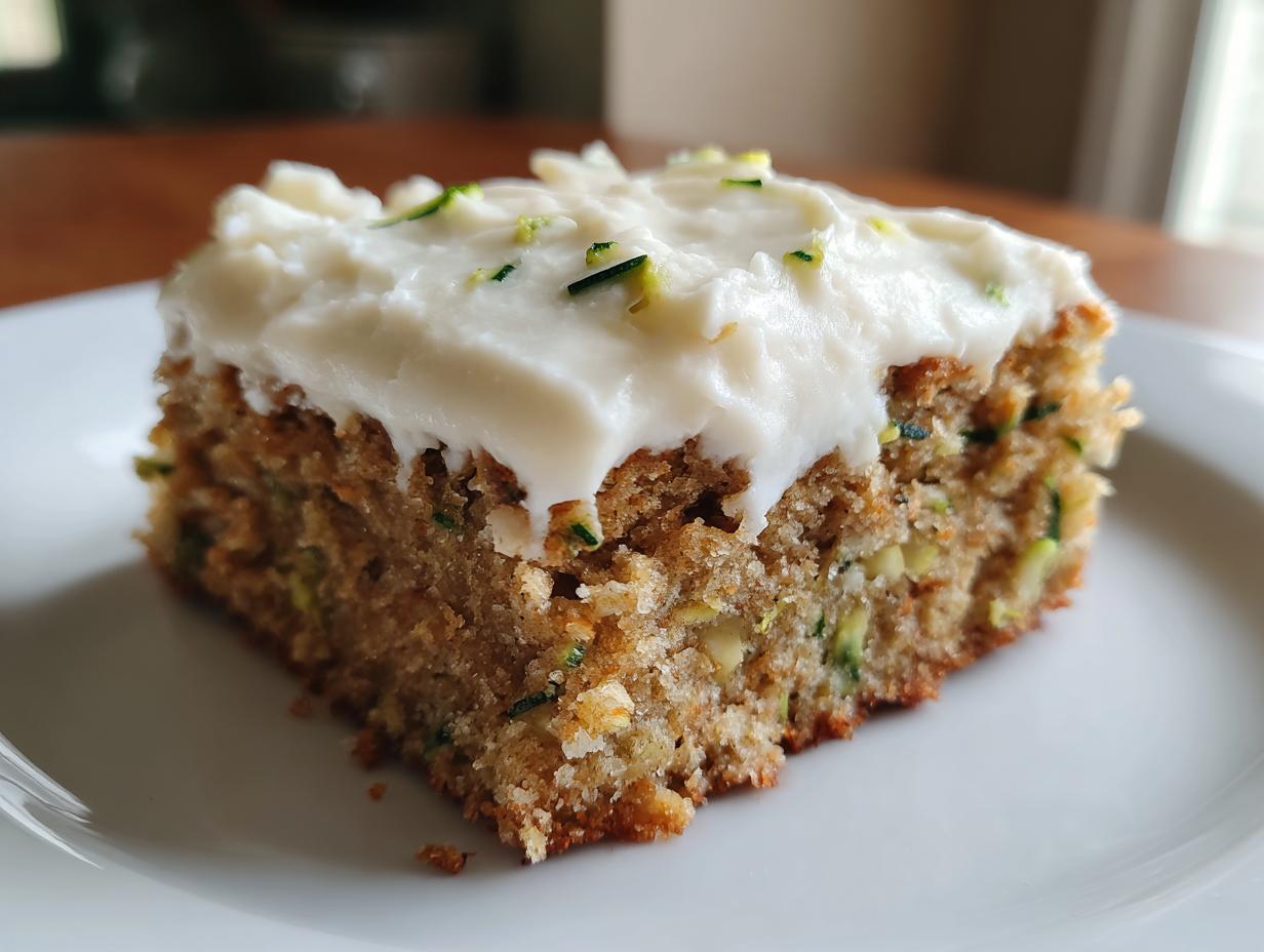 Moist Zucchini Bars: Unforgivable Cream Cheese Sin