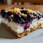 No-Bake Blueberry Cheesecake Bars