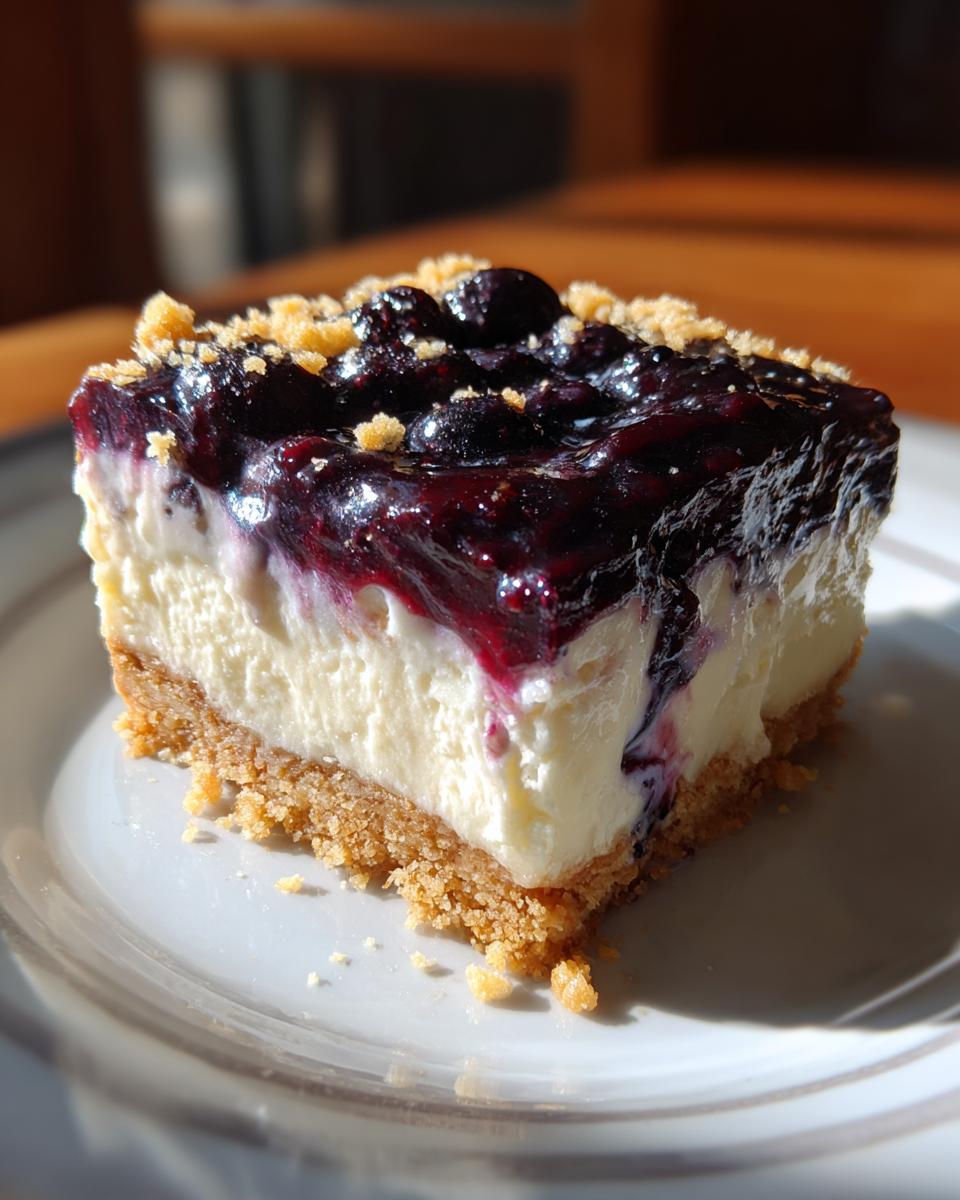 No-Bake Blueberry Cheesecake Bars - detail 2