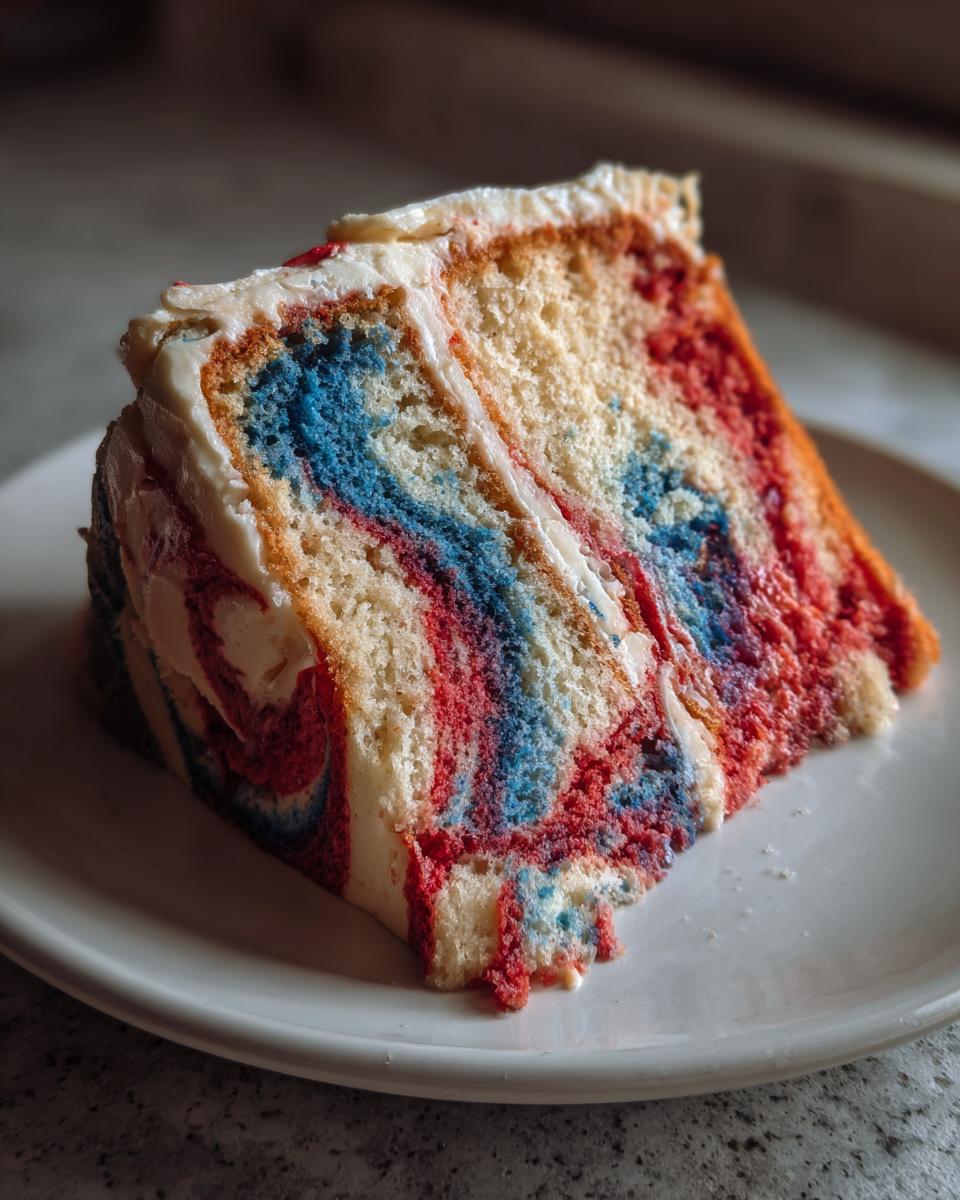 Red White & Blue Marble Cake - detail 3